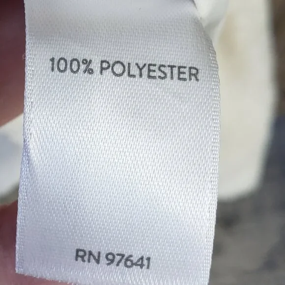 J. Jill Pure Jill Elements Long Vest Women's M Ivory White Sherpa Faux Shearling - Picture 7 of 11